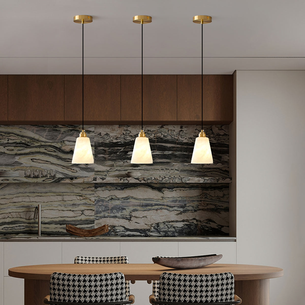 Brass Marble Island Pendant Lamp