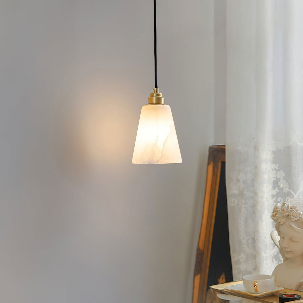 Brass Marble Island Pendant Lamp