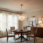 Bubble Spiral Glass Sphere Chandelier