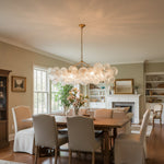 Bubble Spiral Glass Sphere Chandelier