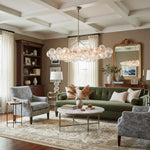 Bubble Spiral Glass Sphere Chandelier