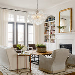 Bubble Spiral Glass Sphere Chandelier