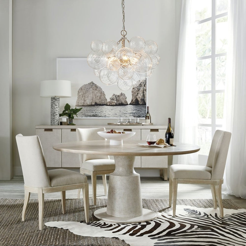 Bubble Spiral Glass Sphere Chandelier