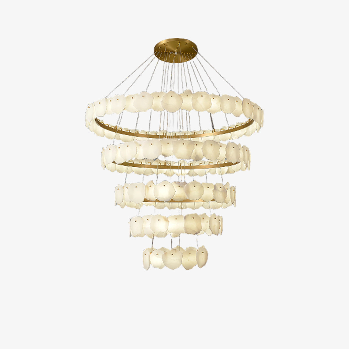 Burton Multi-tiered Alabaster Chandelier