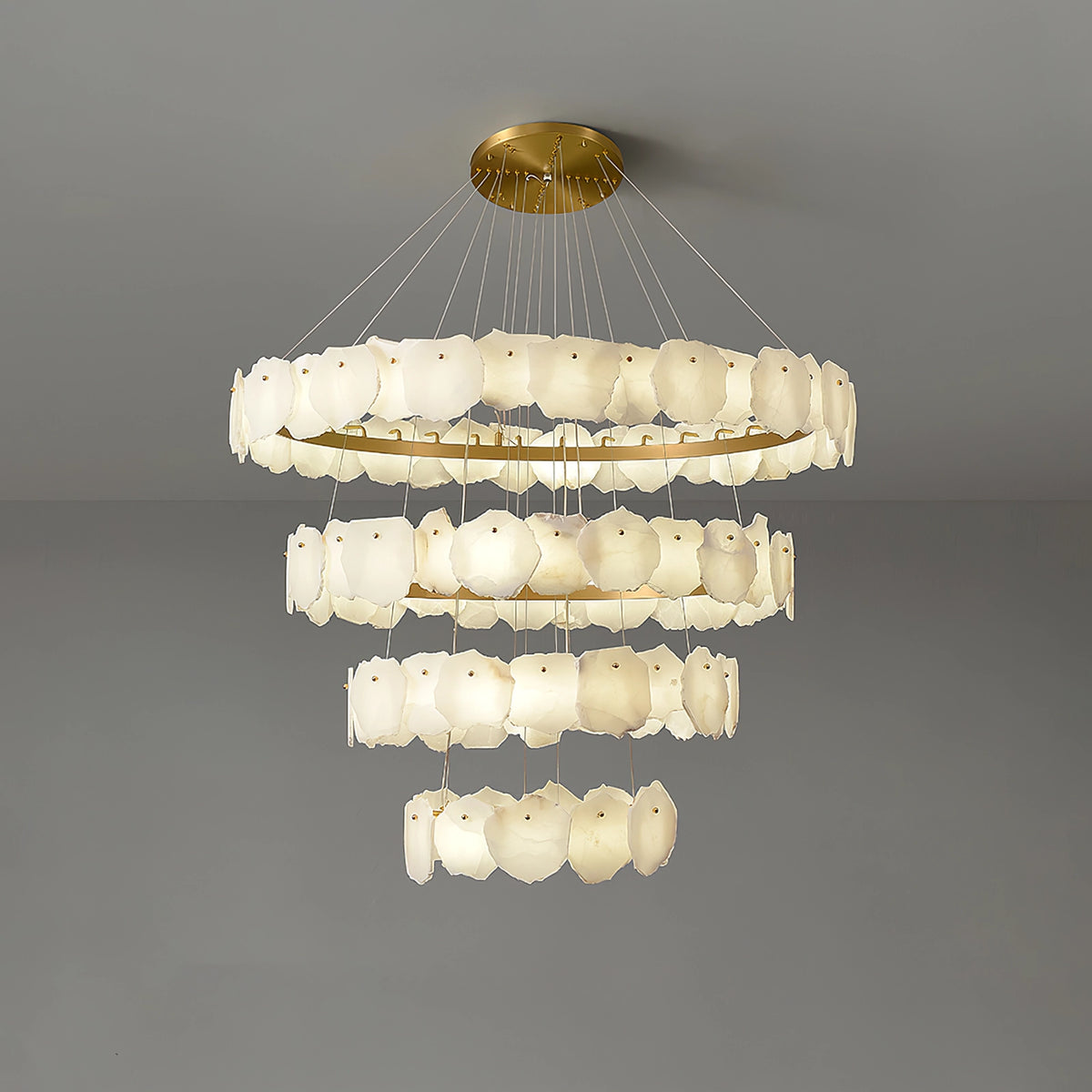 Burton Multi-tiered Alabaster Chandelier