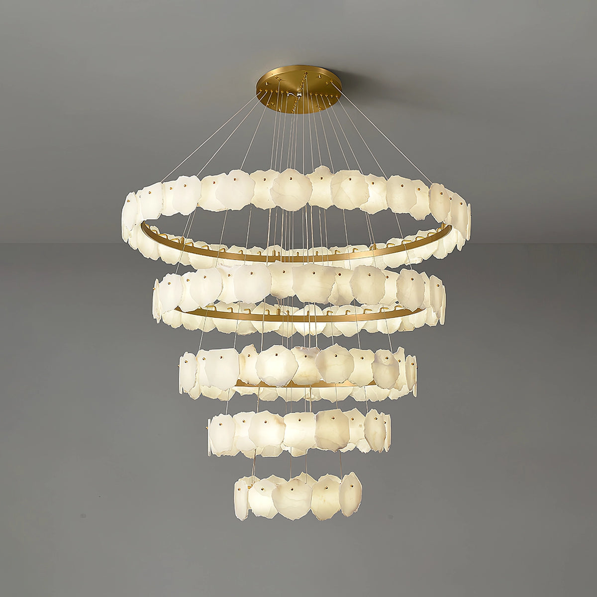 Burton Multi-tiered Alabaster Chandelier