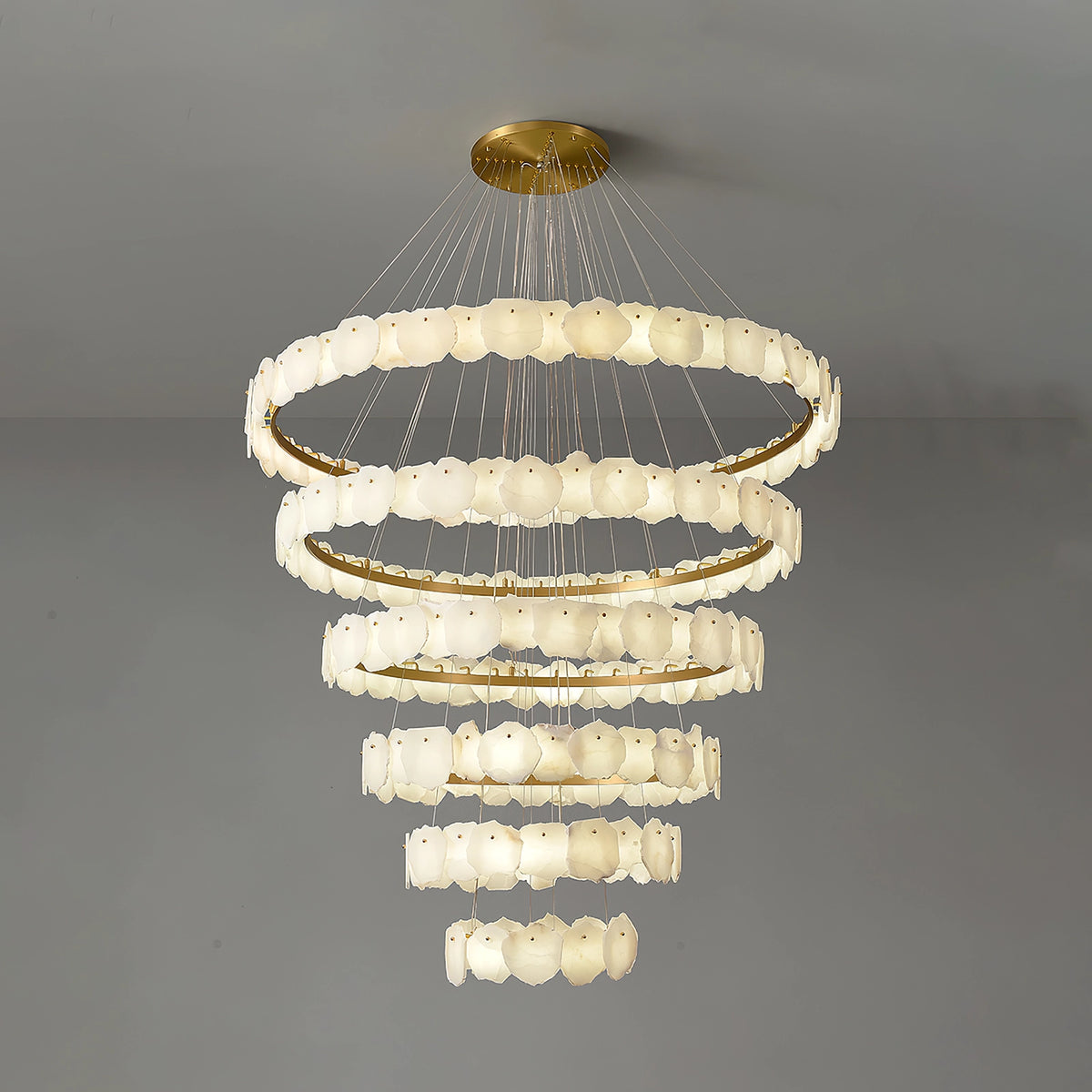 Burton Multi-tiered Alabaster Chandelier