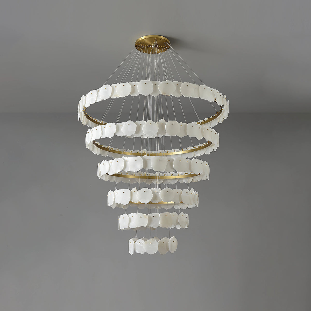 Burton Multi-tiered Alabaster Chandelier