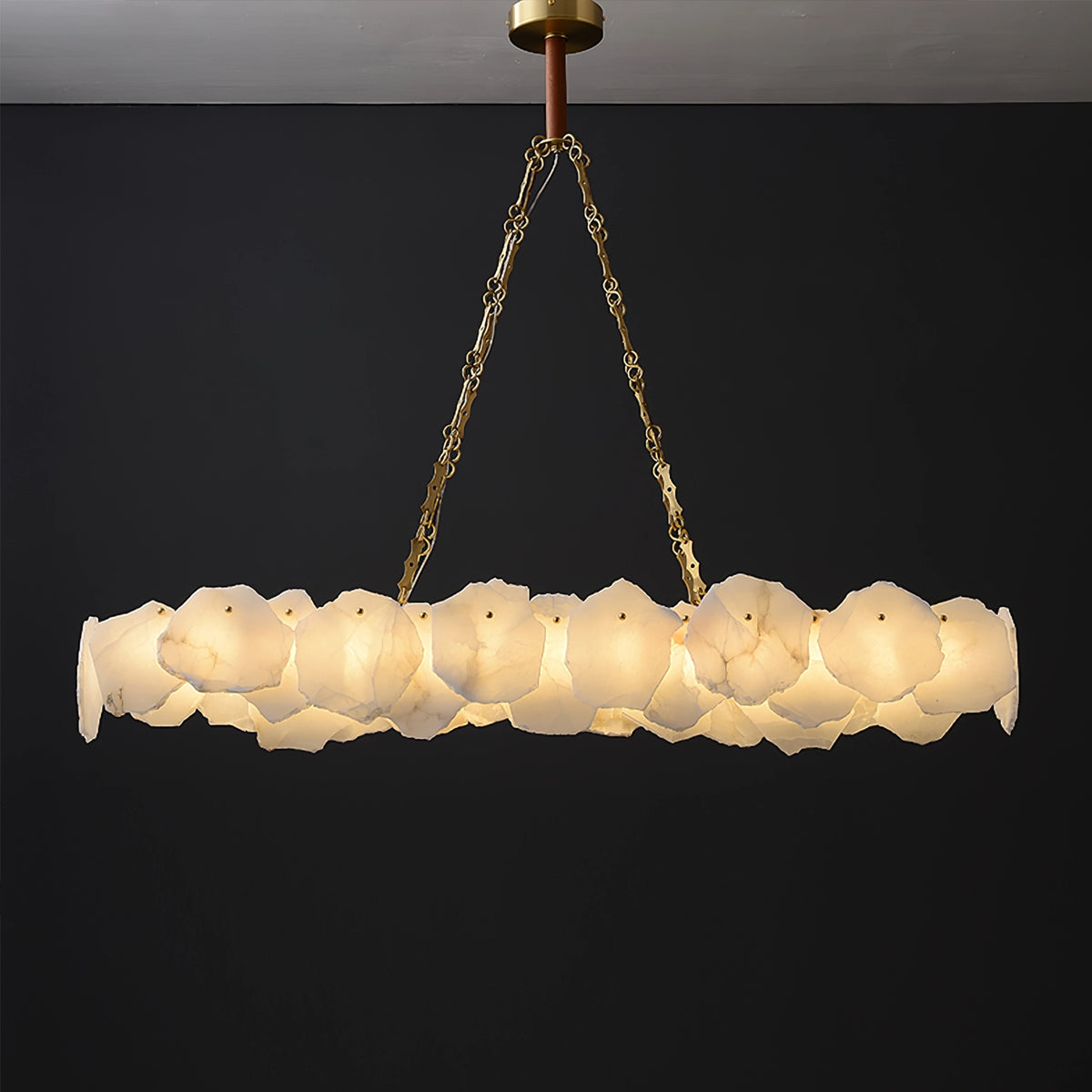 Burton Round Alabaster Chandelier