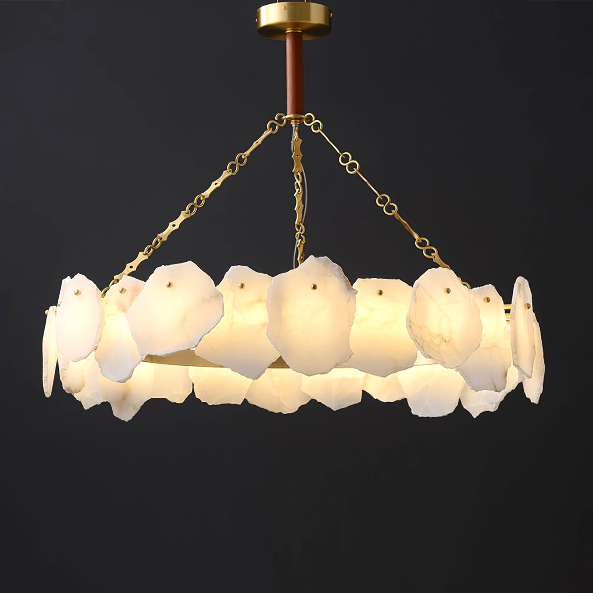 Burton Round Alabaster Chandelier