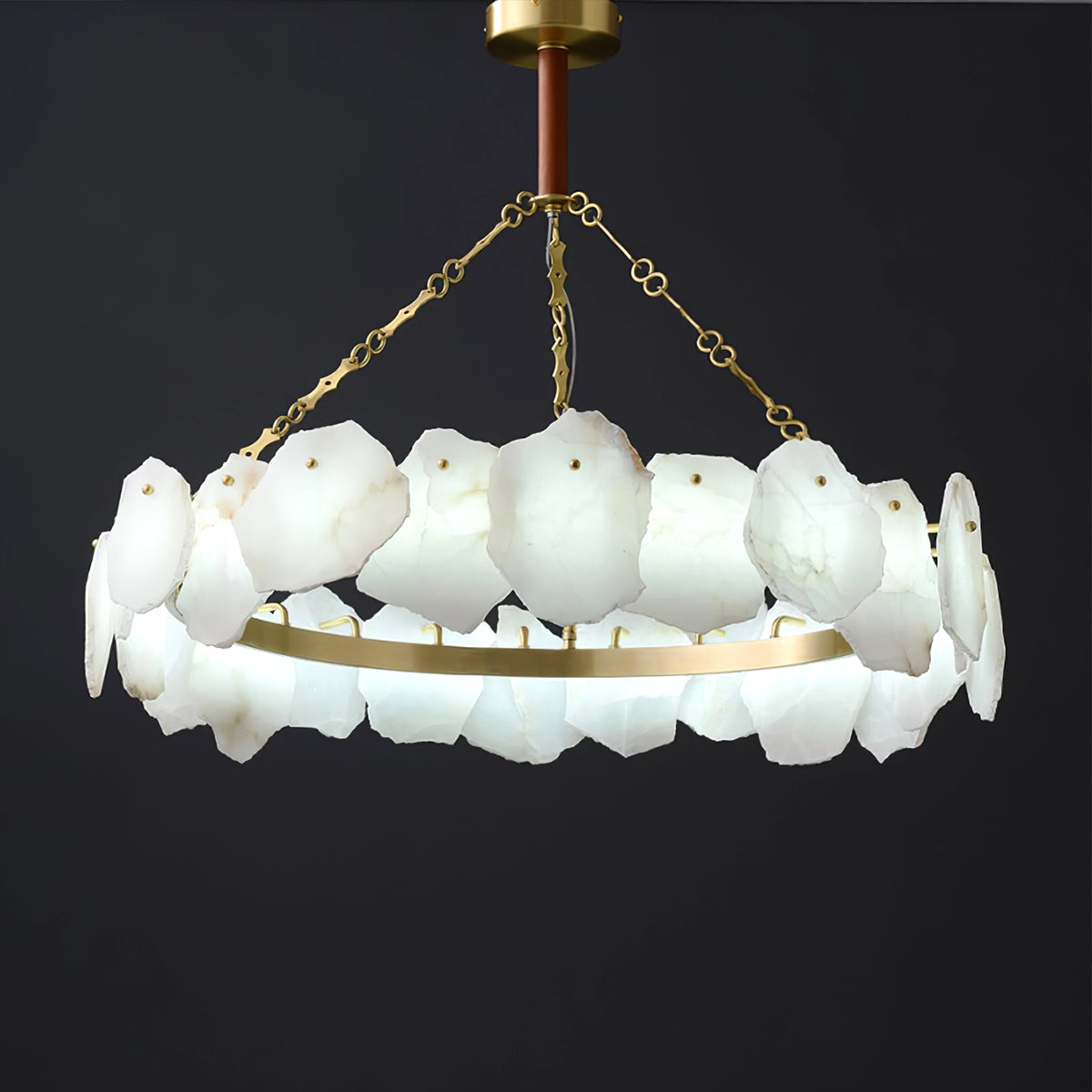 Burton Round Alabaster Chandelier