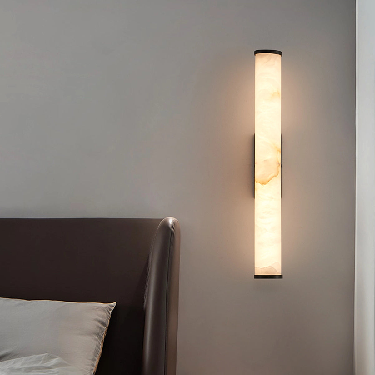 Callisto Cylindrical Alabaster Wall Lamp