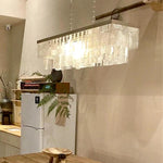 Capiz Rectangle Layering Chandelier