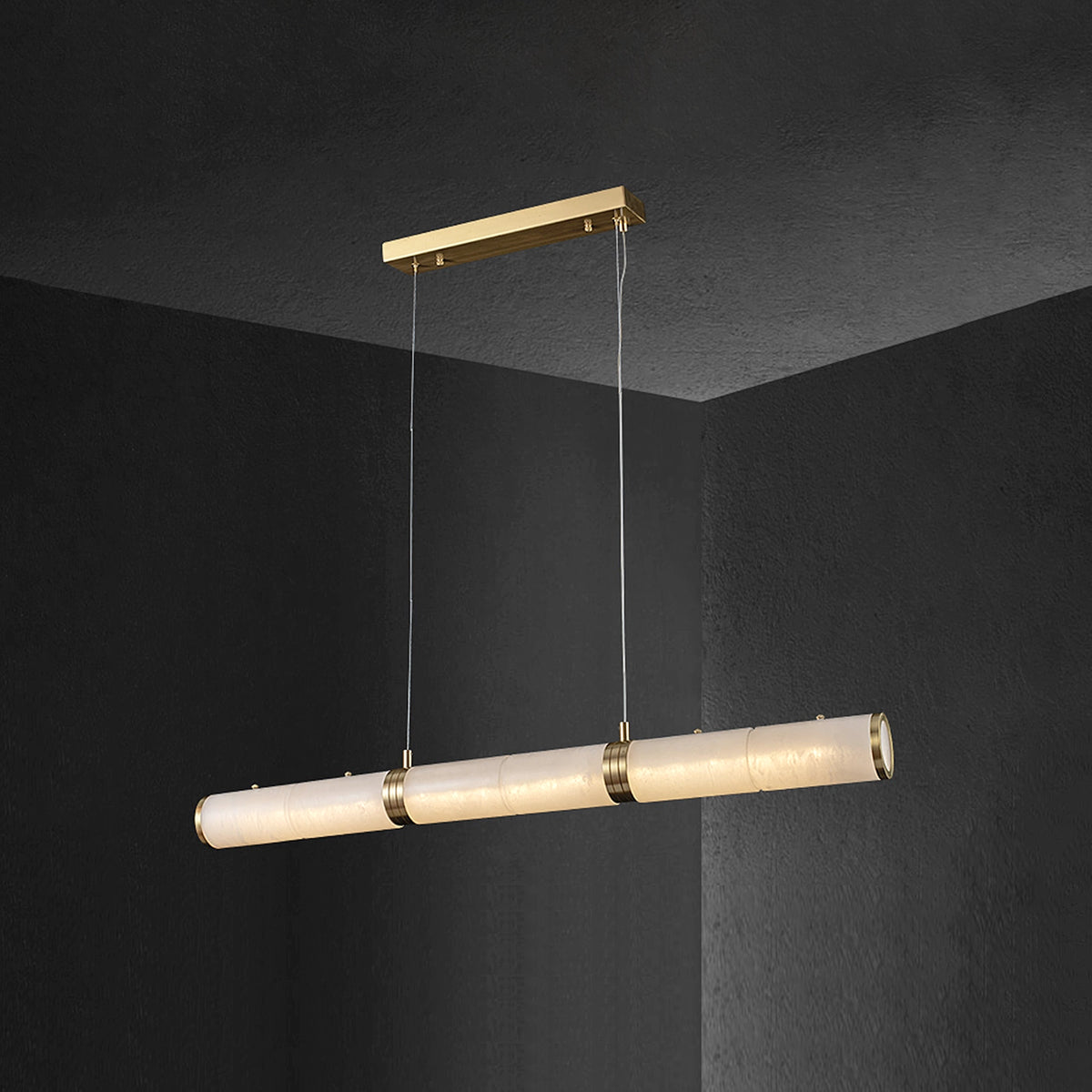 Caroline Alabaster Art Linear Pendant Lamp