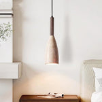 Conical Travertine Pendant Lamp