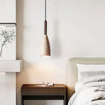 Conical Travertine Pendant Lamp