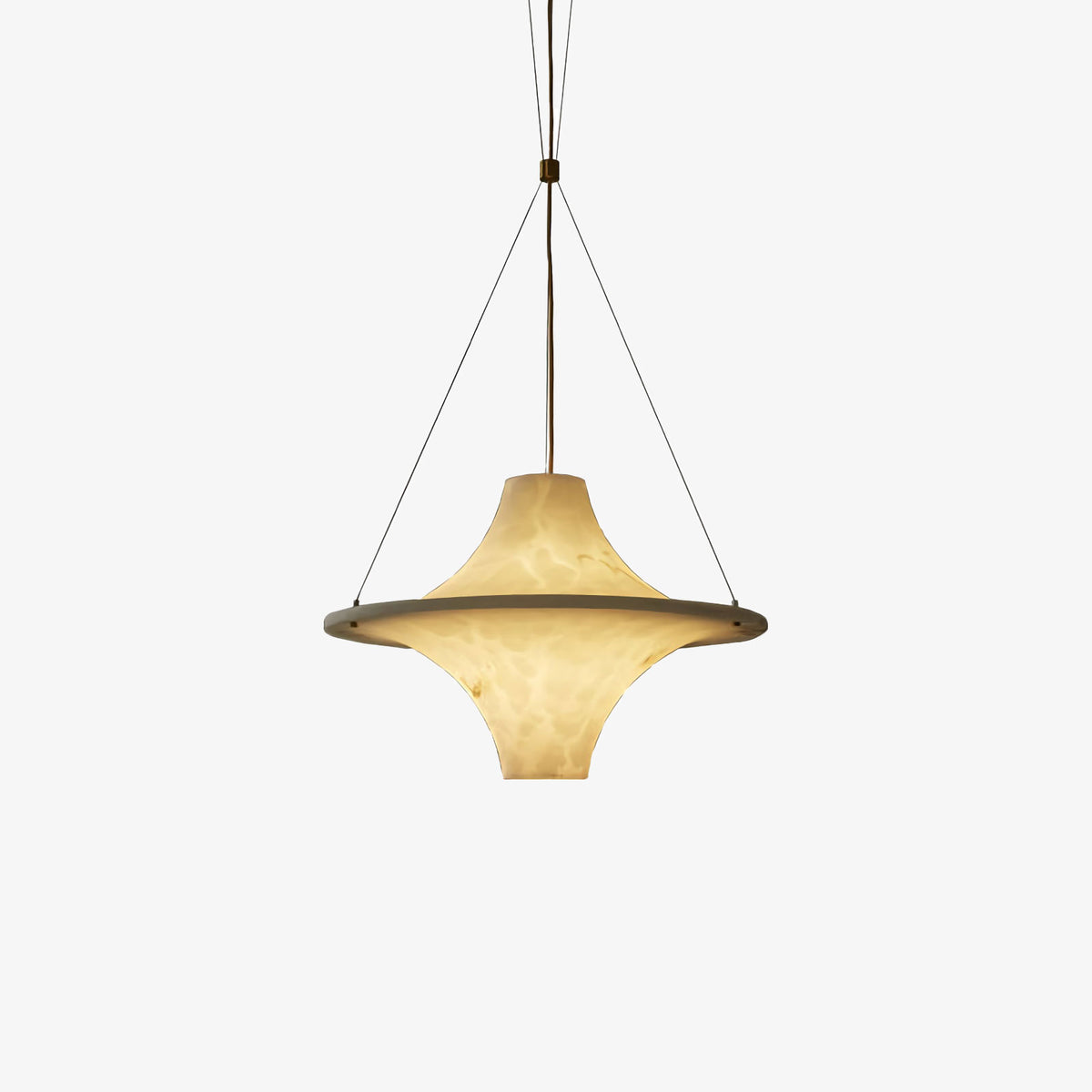 Cream Modern Dish Chandelier