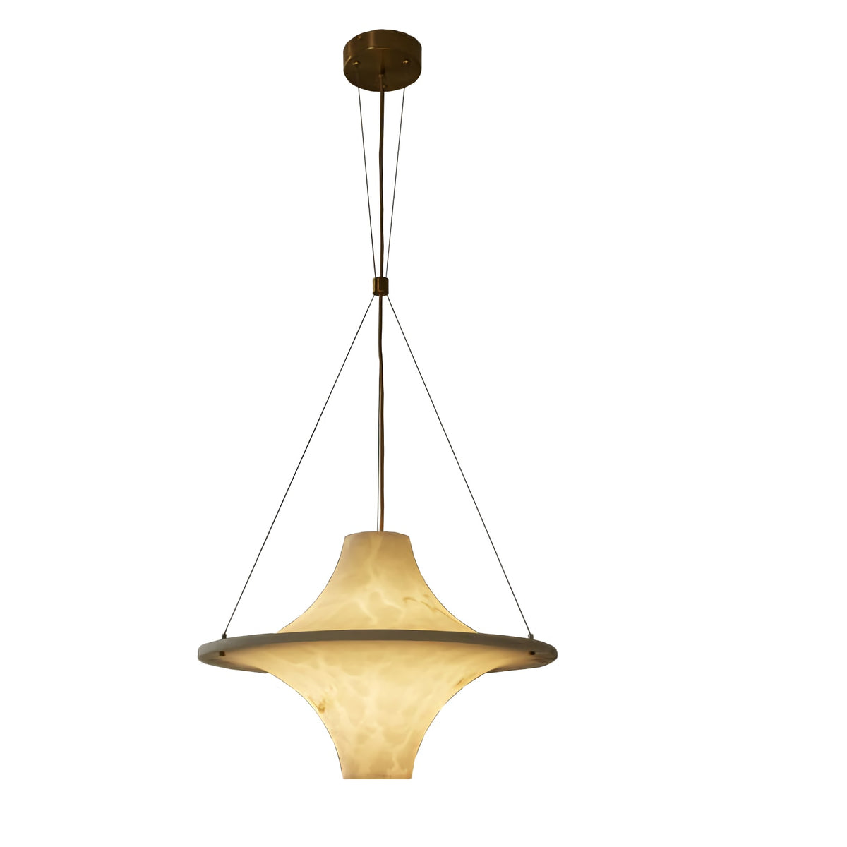 Cream Modern Dish Chandelier