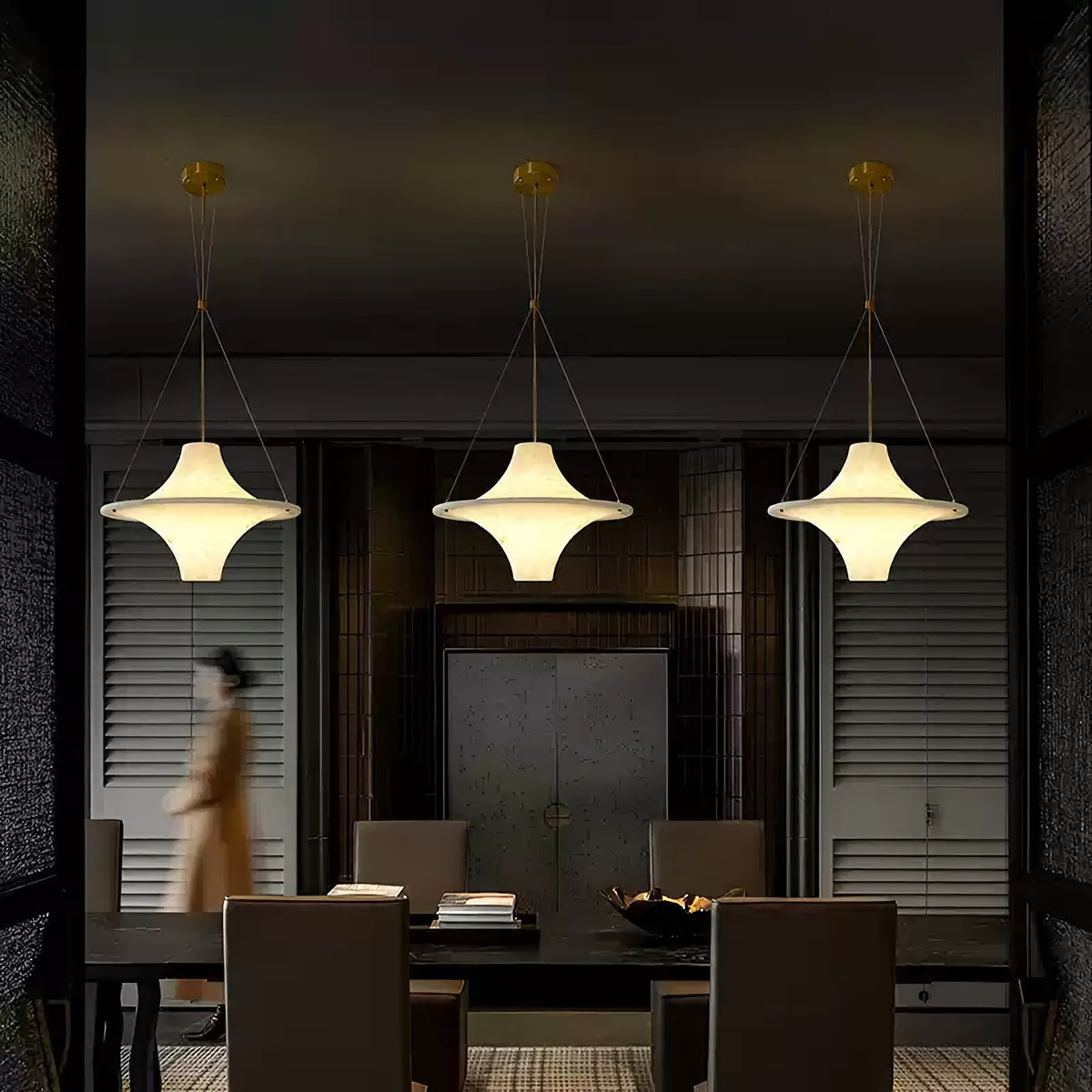 Cream Modern Dish Chandelier