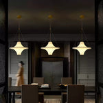 Cream Modern Dish Chandelier