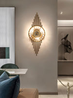 Crystal Gear Gold Wall Lamp