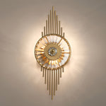 Crystal Gear Gold Wall Lamp