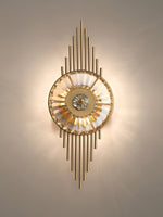 Crystal Gear Gold Wall Lamp