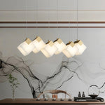 Cube Cluster Alabaster Pendant Light