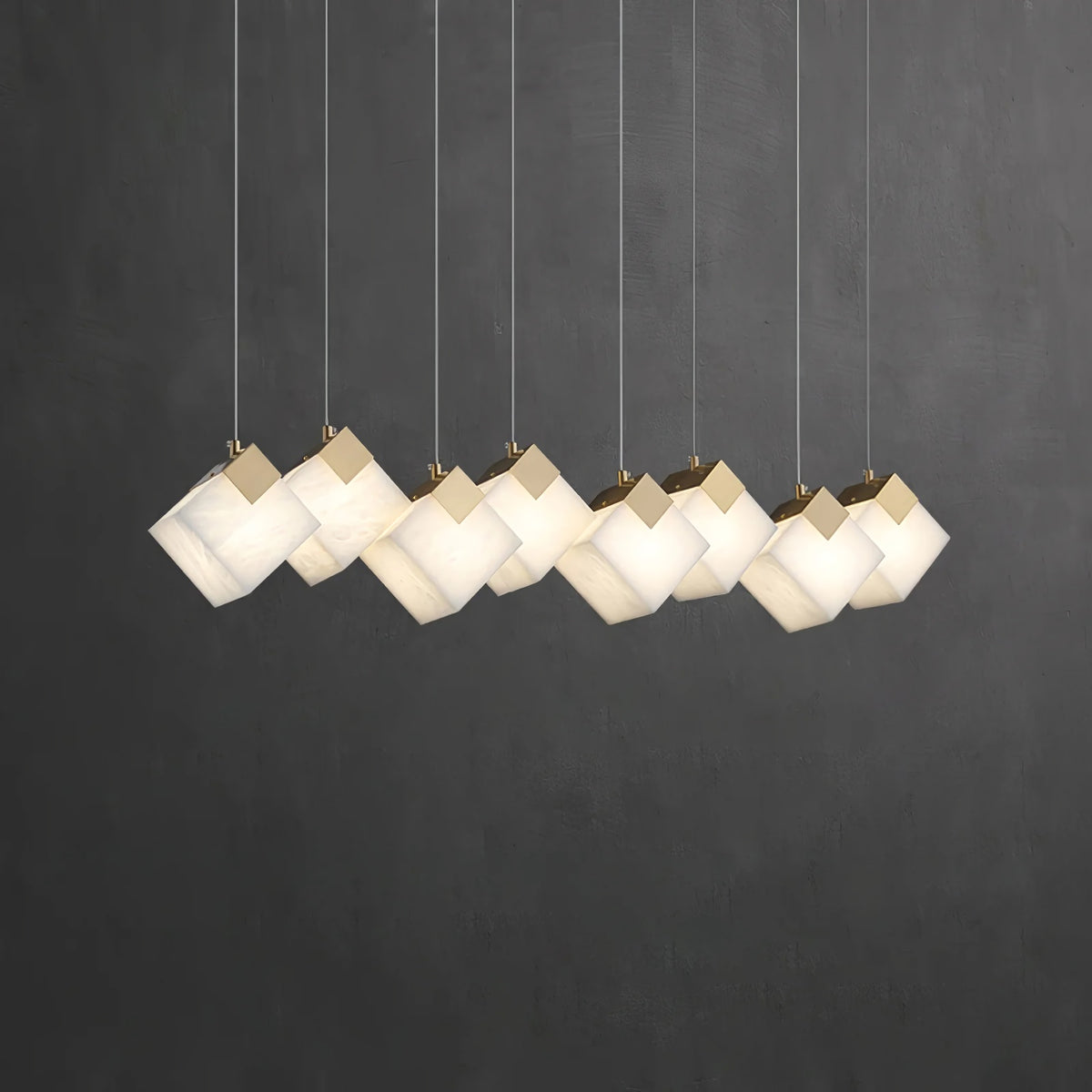 Cube Cluster Alabaster Pendant Light