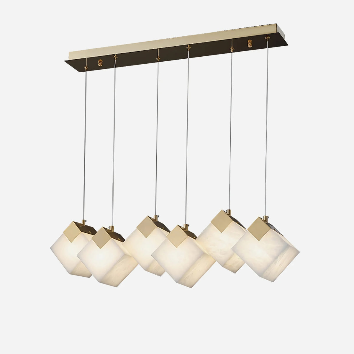 Cube Cluster Alabaster Pendant Light