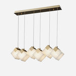 Cube Cluster Alabaster Pendant Light