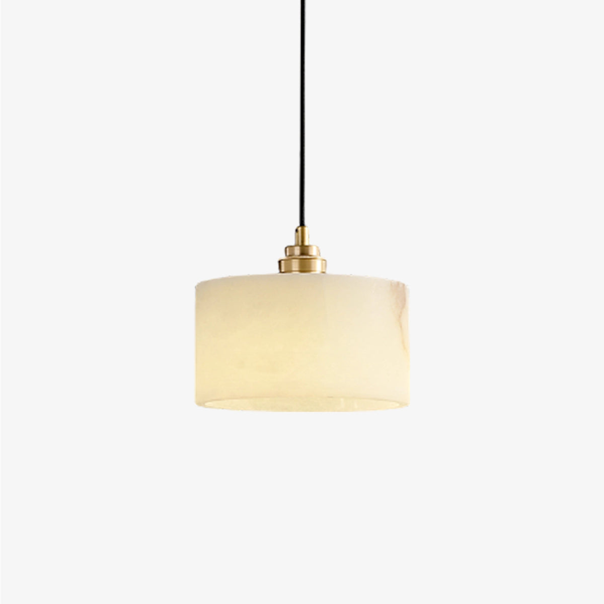 Cylindrical Alabaster Pendant Lamp