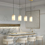 Cylindrical Alabaster Pendant Lamp