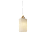 Cylindrical Alabaster Pendant Lamp