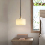 Cylindrical Alabaster Pendant Lamp