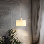 Cylindrical Alabaster Pendant Lamp