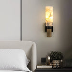 Cylindrical Alabaster Wall Lamp