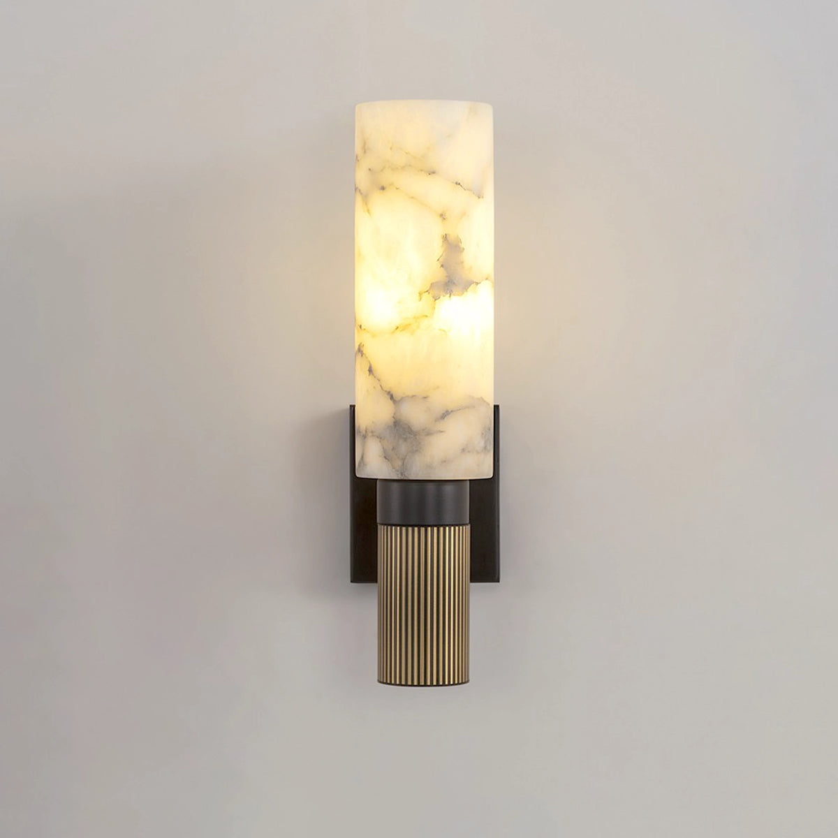 Cylindrical Alabaster Wall Lamp