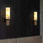 Cylindrical Alabaster Wall Lamp