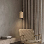 Cylindrical Half Orb Travertine Pendant Light