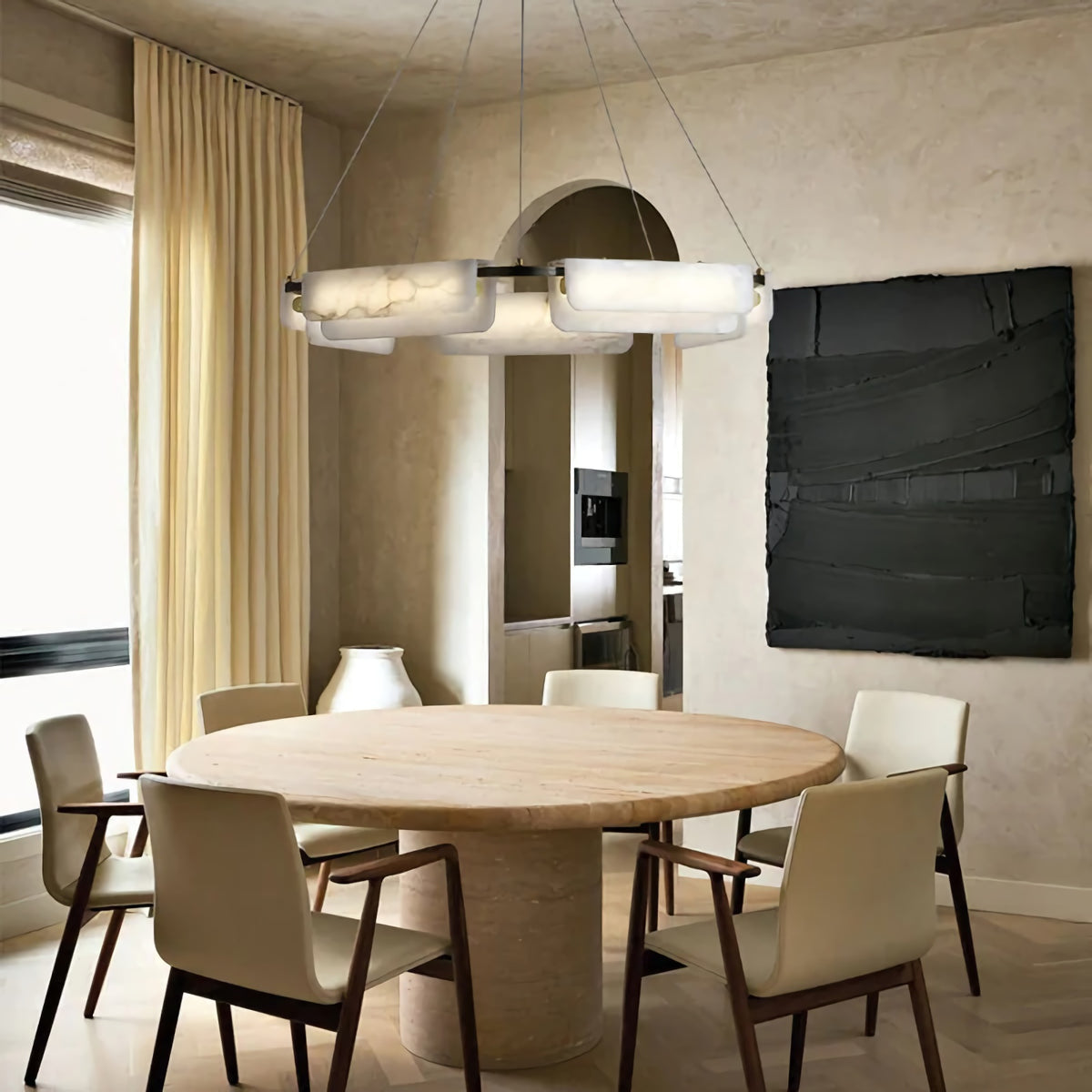 Delia Alabaster Chandelier