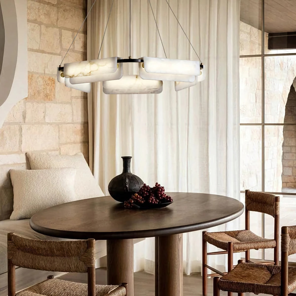 Delia Alabaster Chandelier