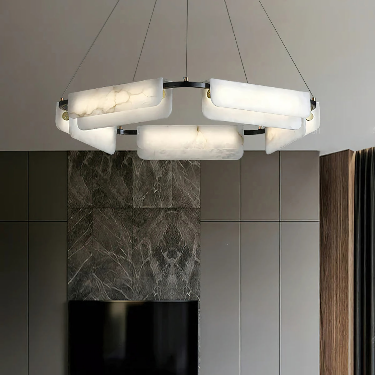 Delia Alabaster Chandelier