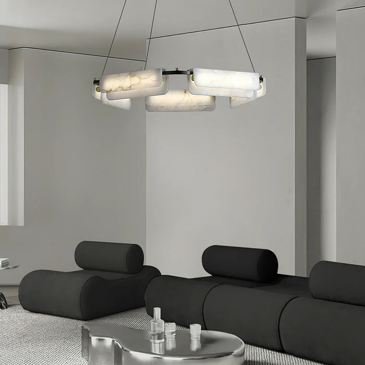 Delia Alabaster Chandelier