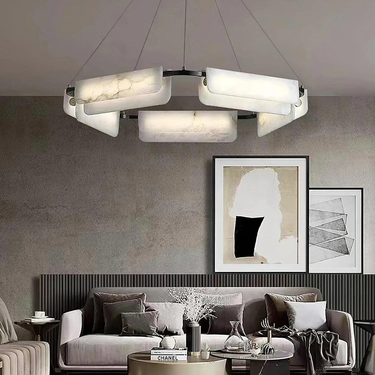 Delia Alabaster Chandelier