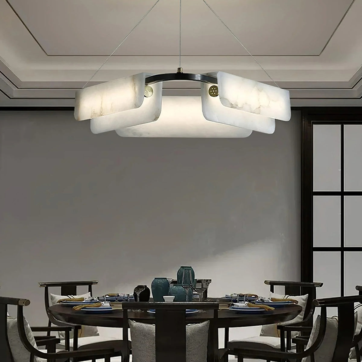 Delia Alabaster Chandelier