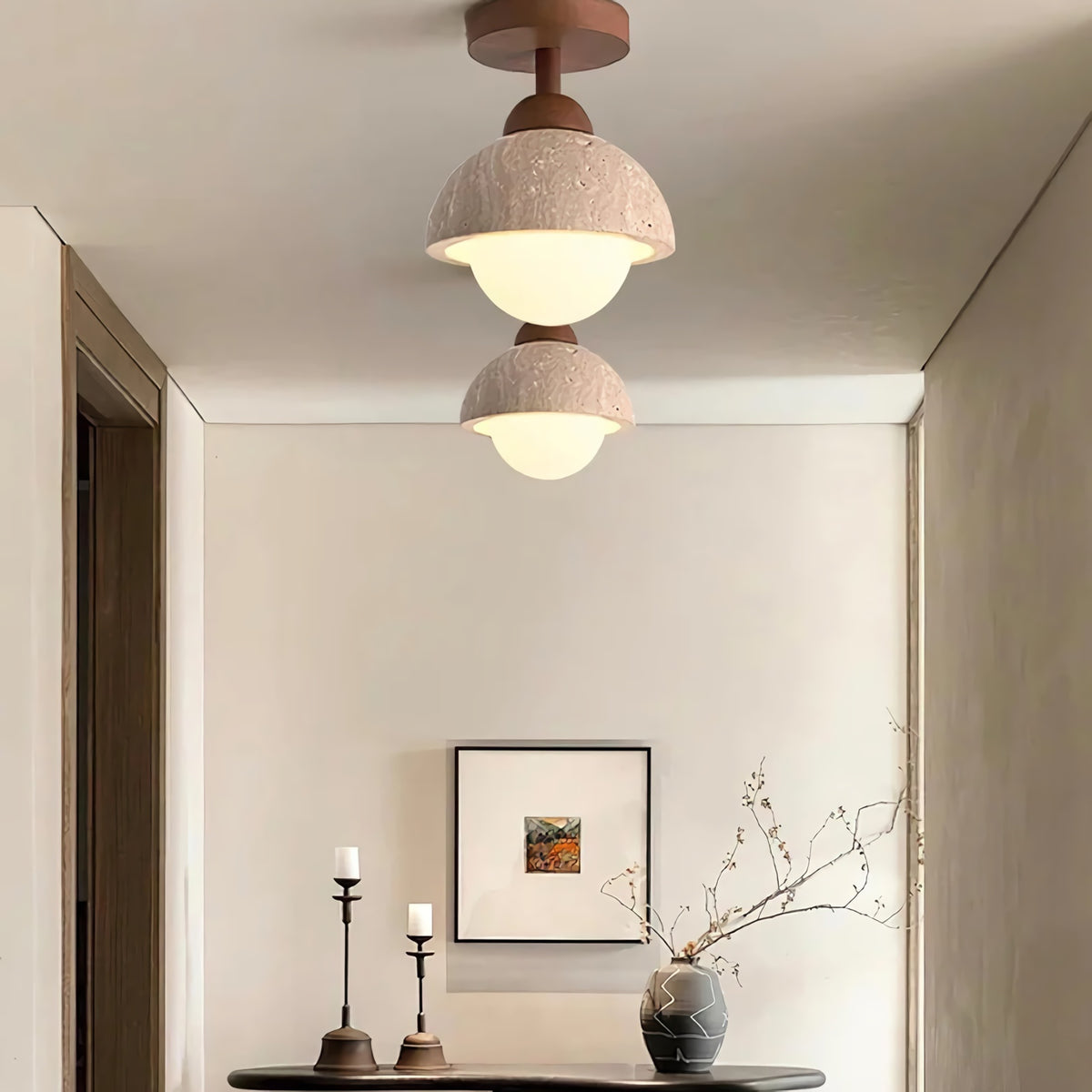 Eala Travertine Ceiling Light