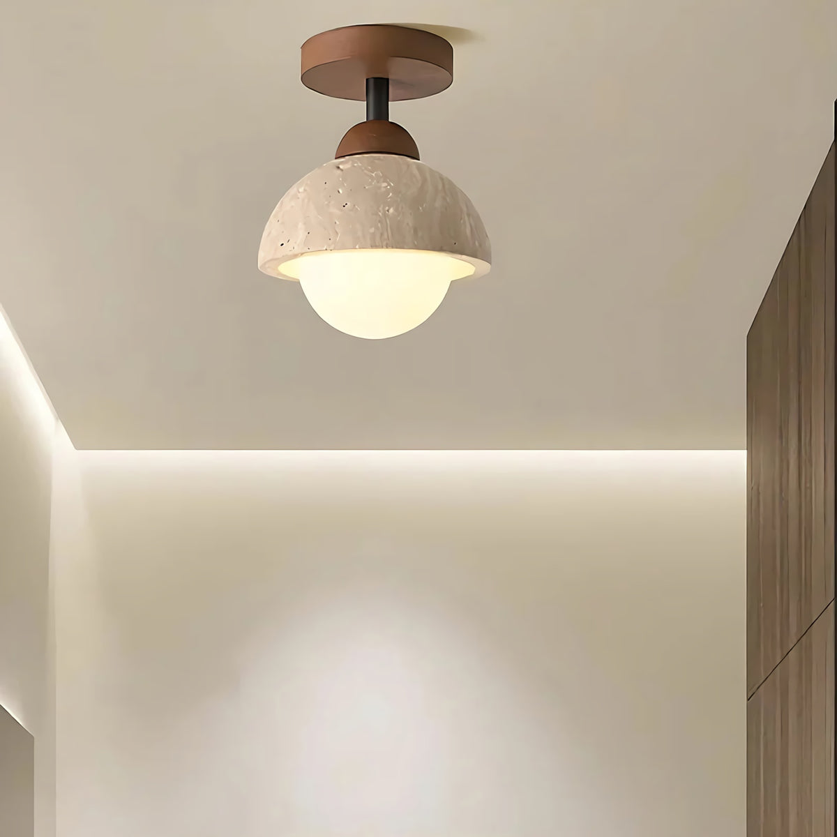 Eala Travertine Ceiling Light