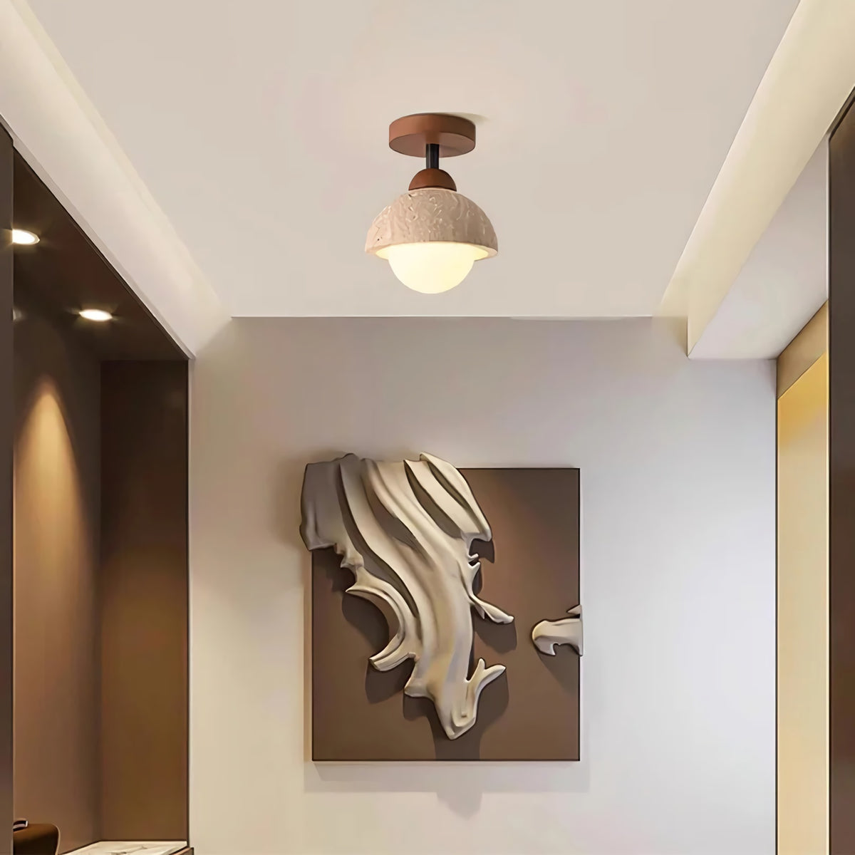 Eala Travertine Ceiling Light