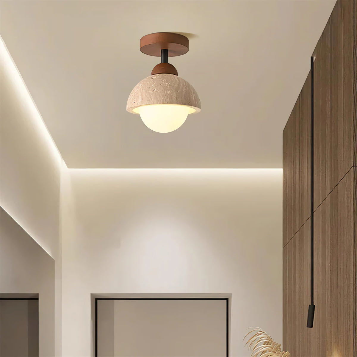 Eala Travertine Ceiling Light